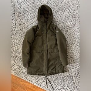 Columbia women’s Hooded Parka Jacket in Olive Green